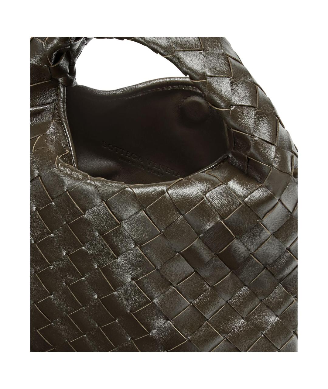 BOTTEGA VENETA Хаки кожаная сумка через плечо, фото 5