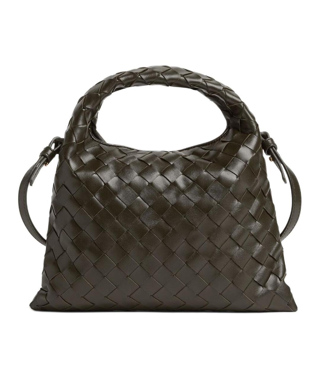 BOTTEGA VENETA Хаки кожаная сумка через плечо, фото 3