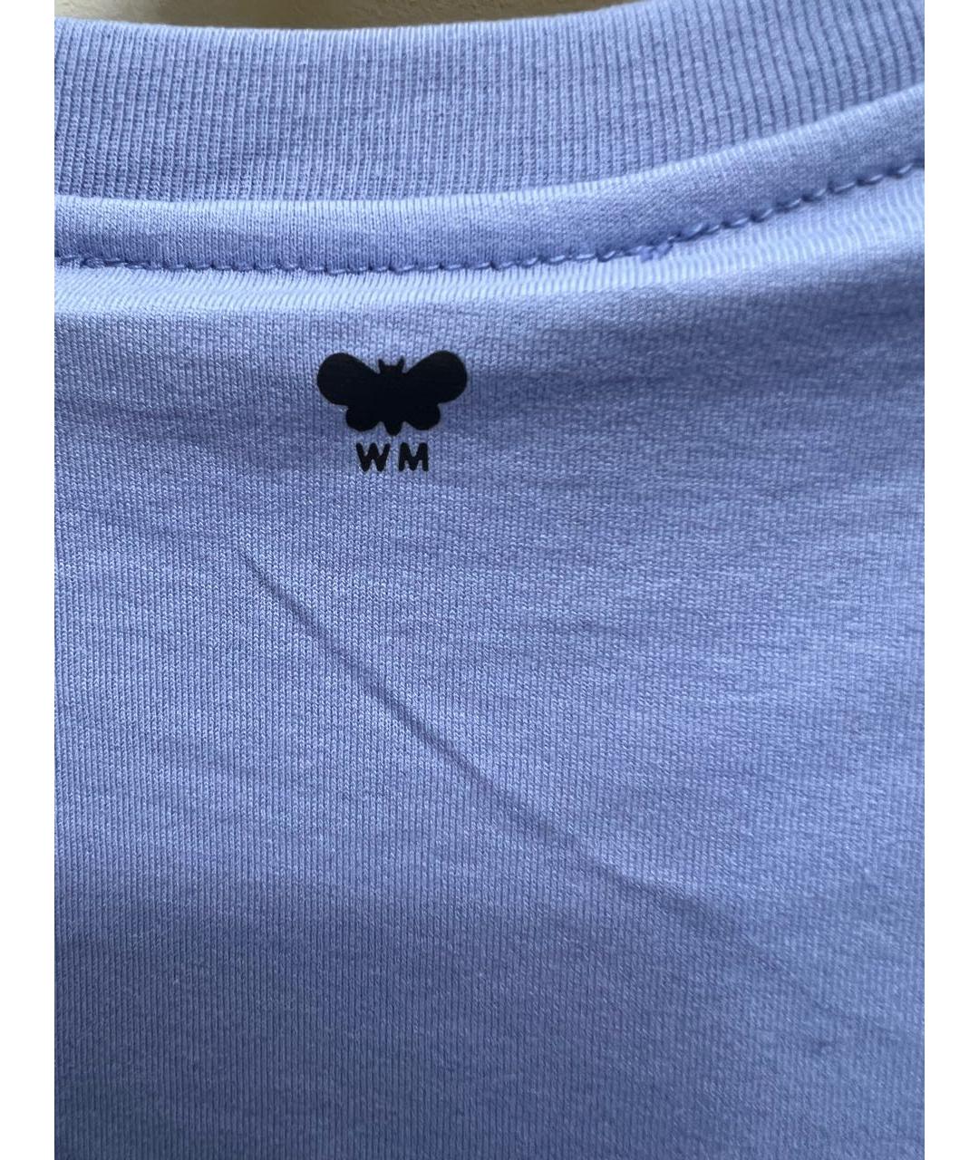 WEEKEND MAX MARA Голубая хлопковая футболка, фото 4