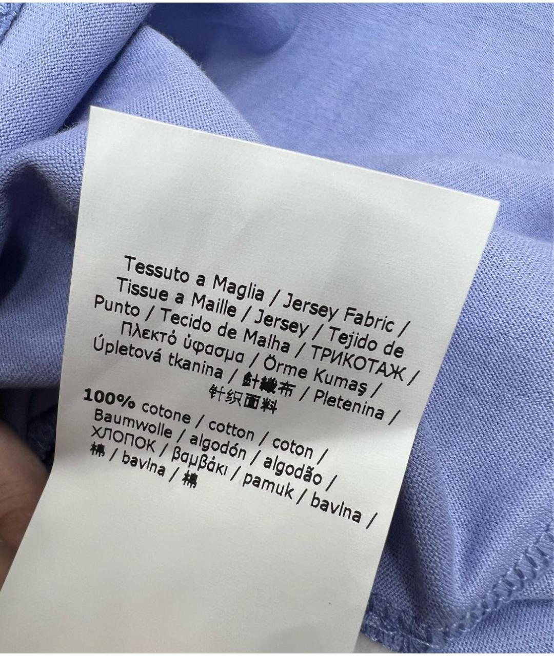 WEEKEND MAX MARA Голубая хлопковая футболка, фото 6