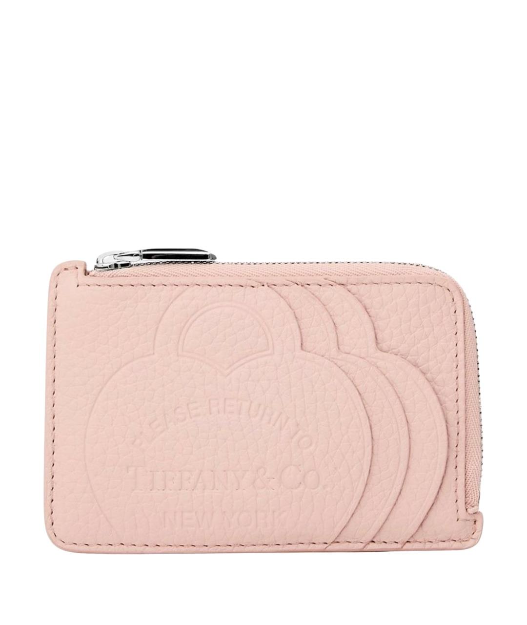 TIFFANY&CO Розовый кожаный кардхолдер, фото 1