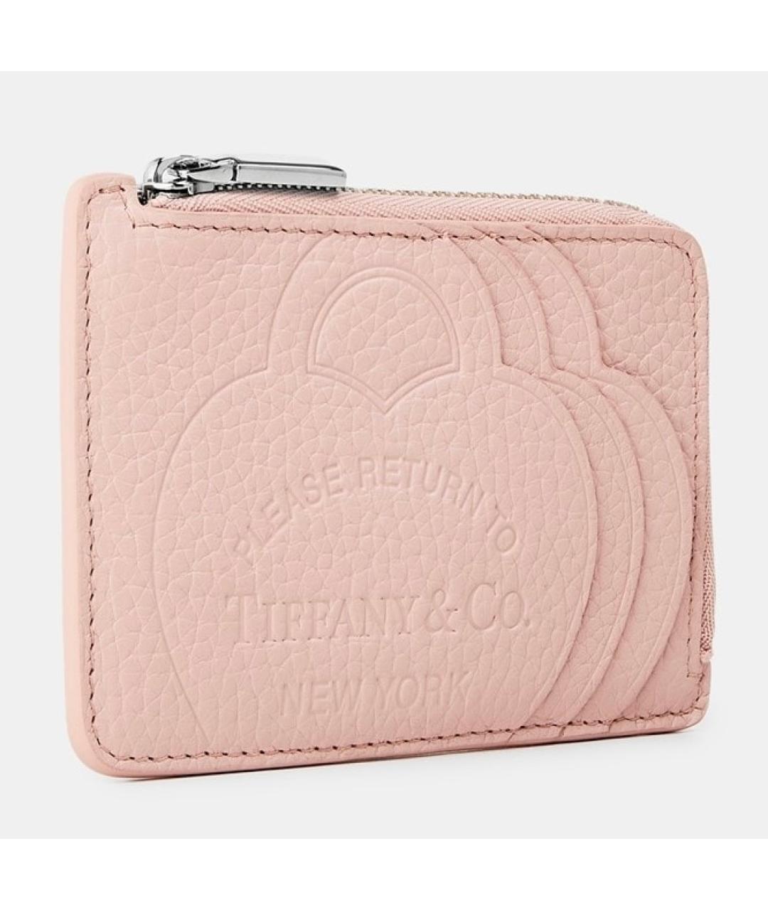 TIFFANY&CO Розовый кожаный кардхолдер, фото 3