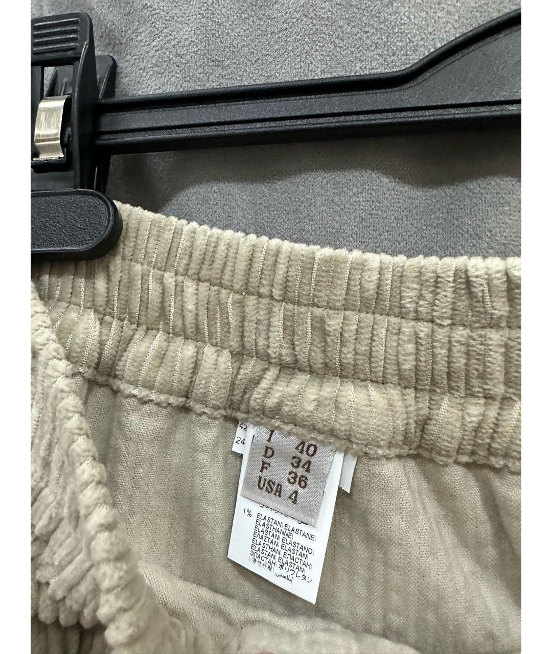 BRUNELLO CUCINELLI Бежевые брюки широкие, фото 4