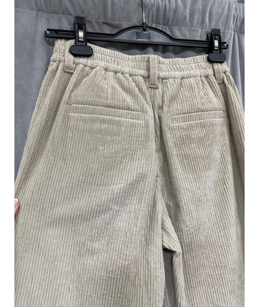 BRUNELLO CUCINELLI Бежевые брюки широкие, фото 5