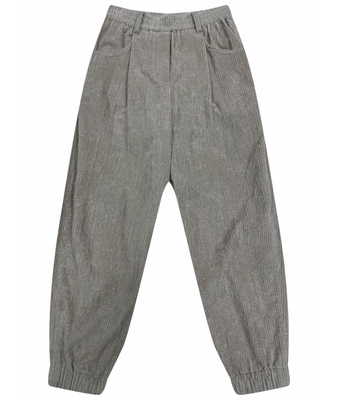 BRUNELLO CUCINELLI Бежевые брюки широкие, фото 1