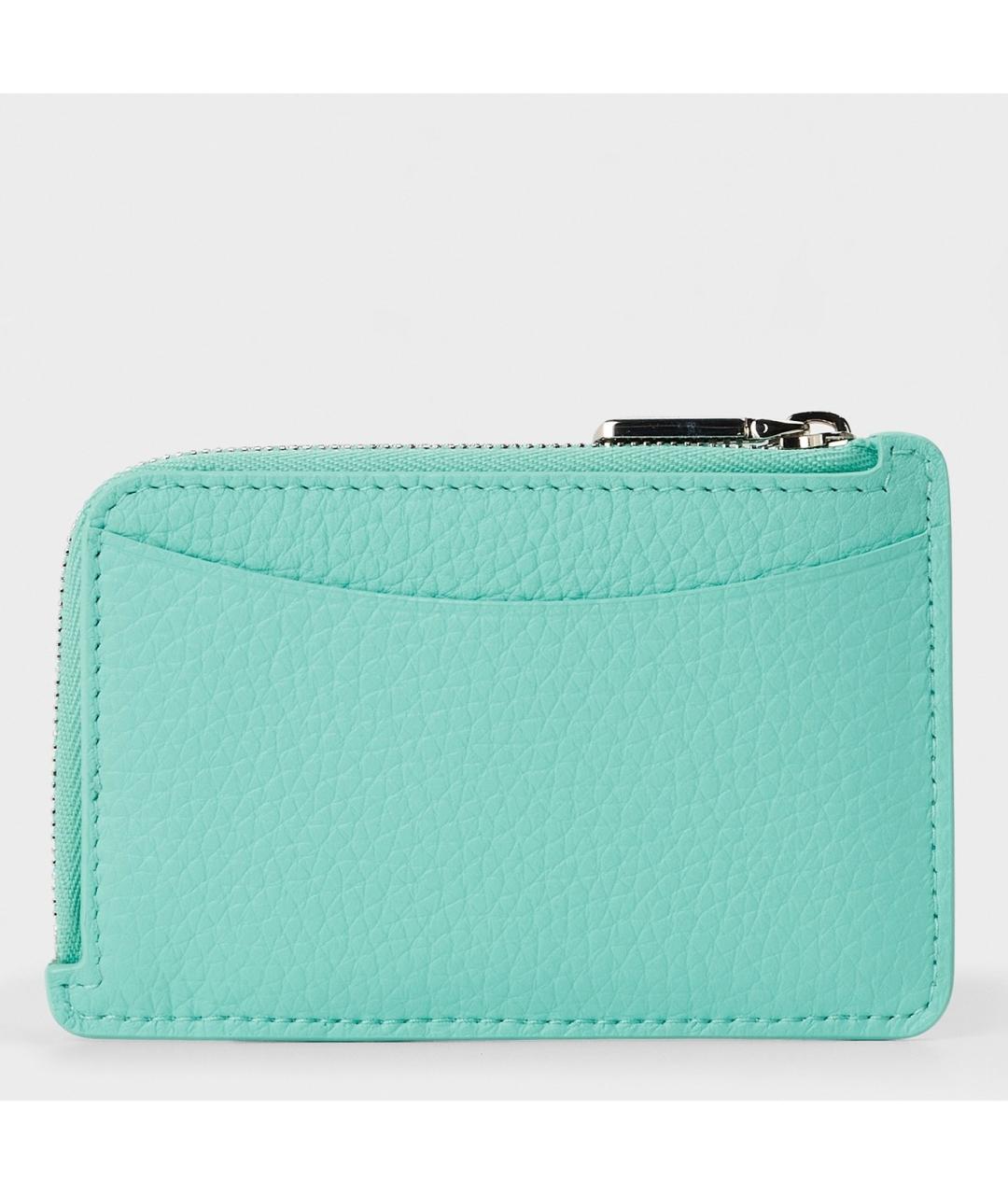 TIFFANY&CO Бирюзовый кожаный кардхолдер, фото 2