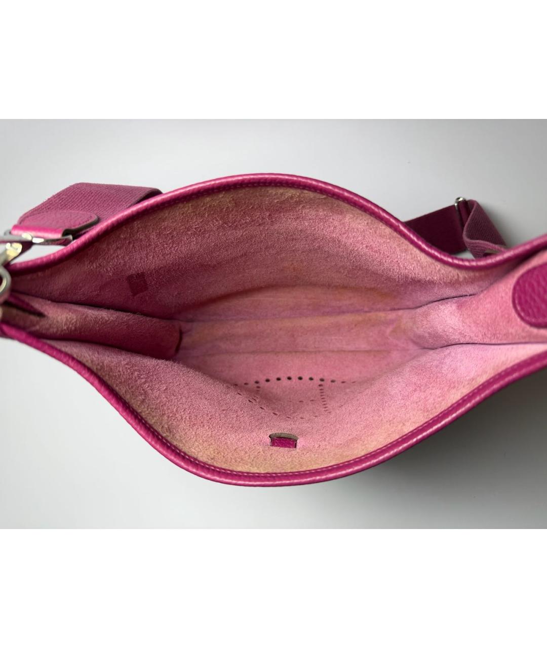 HERMES Фуксия кожаная сумка через плечо, фото 4
