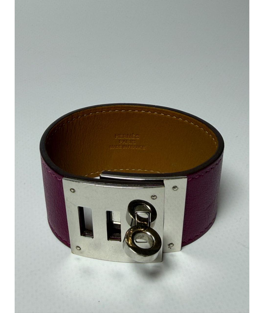 HERMES Фуксия кожаная сумка через плечо, фото 8