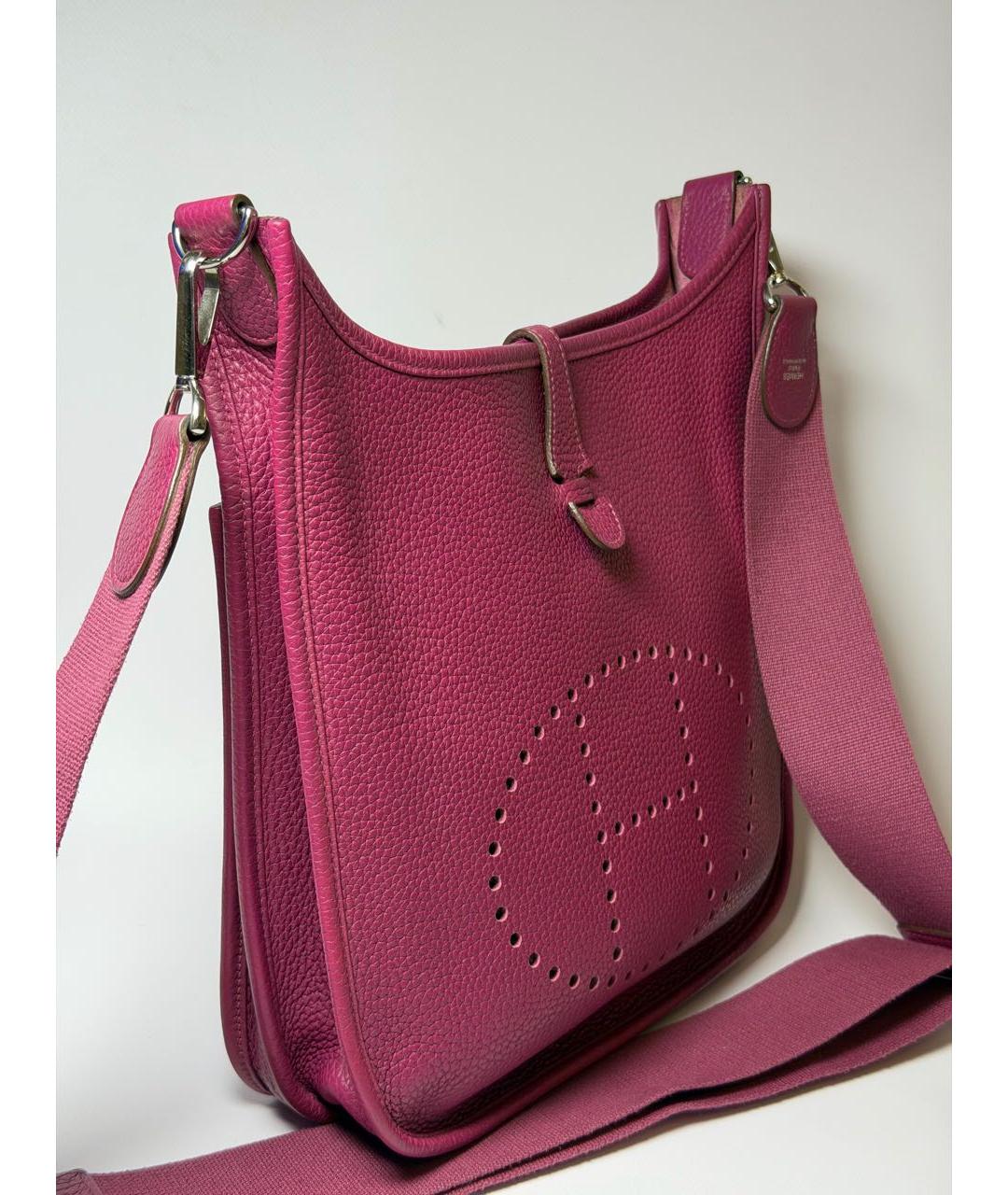 HERMES Фуксия кожаная сумка через плечо, фото 2