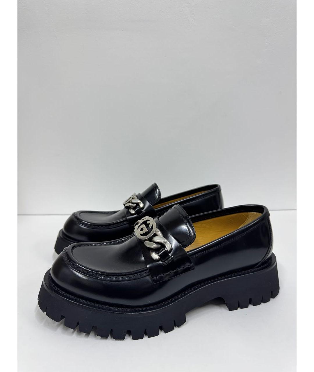 GUCCI Черные кожаные лоферы, фото 5