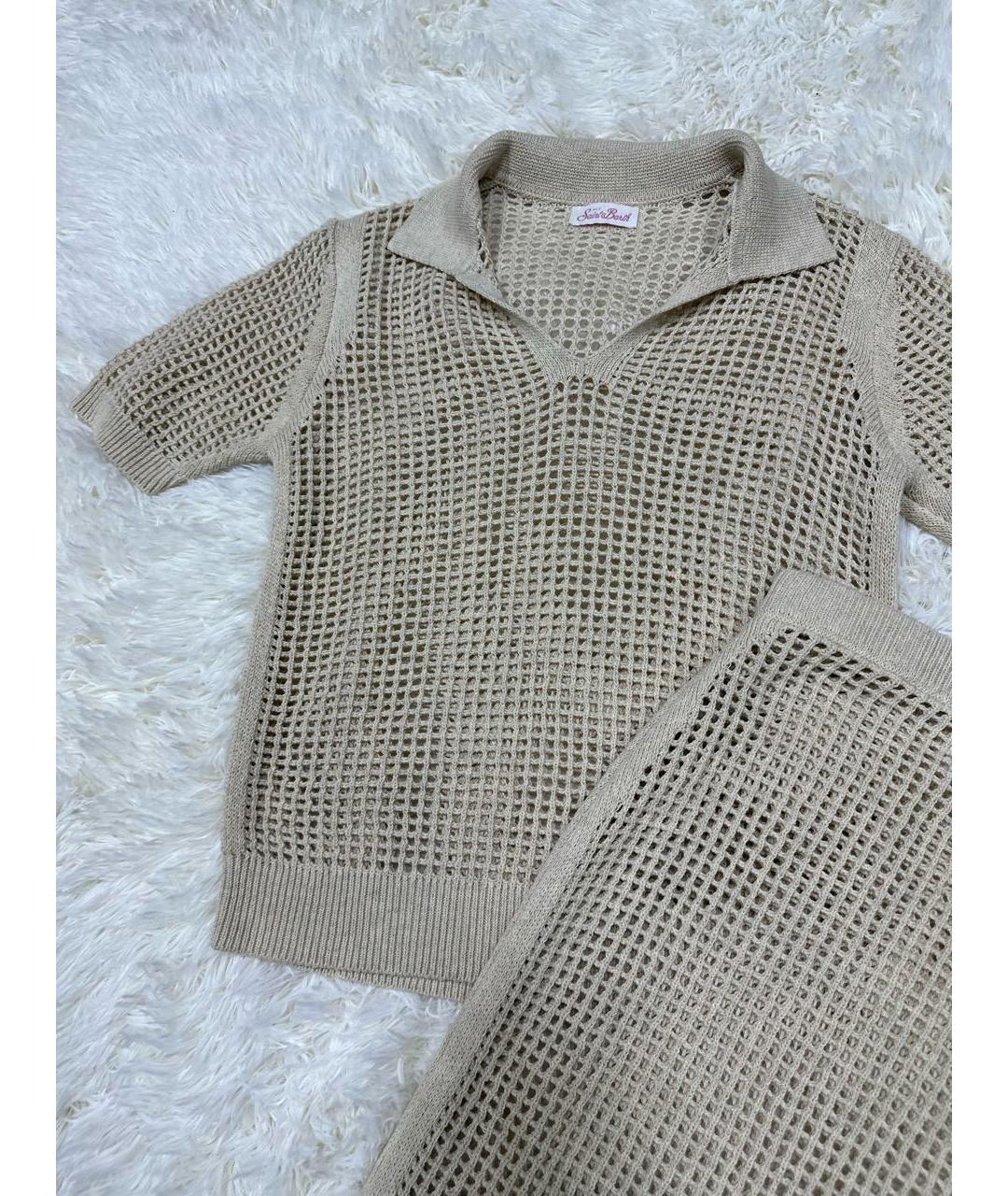 MC2 SAINT BARTH Бежевый костюм с юбками, фото 3