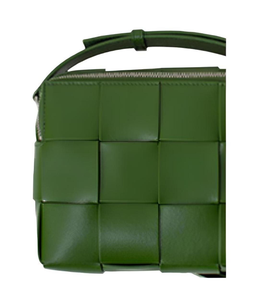 BOTTEGA VENETA Зеленая кожаная сумка на плечо, фото 5