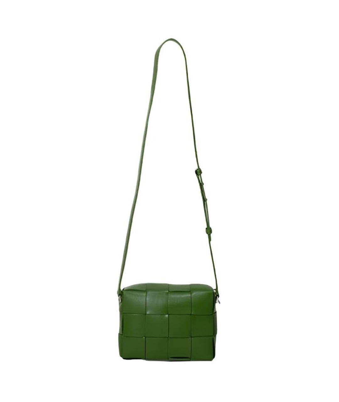 BOTTEGA VENETA Зеленая кожаная сумка на плечо, фото 3
