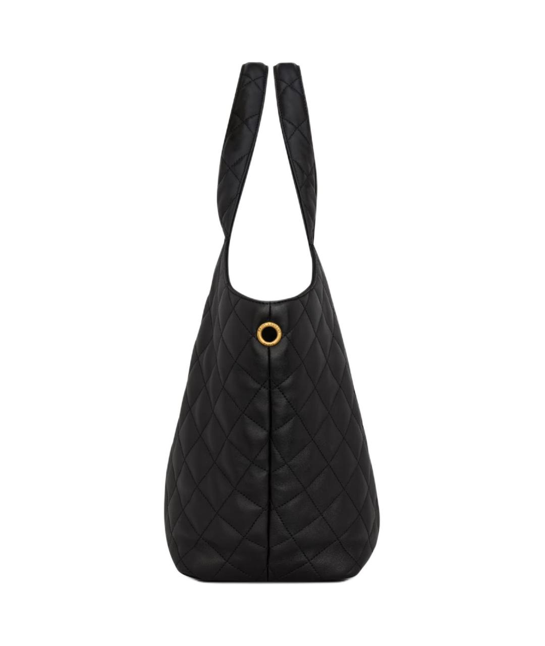 SAINT LAURENT Черная кожаная сумка через плечо, фото 5