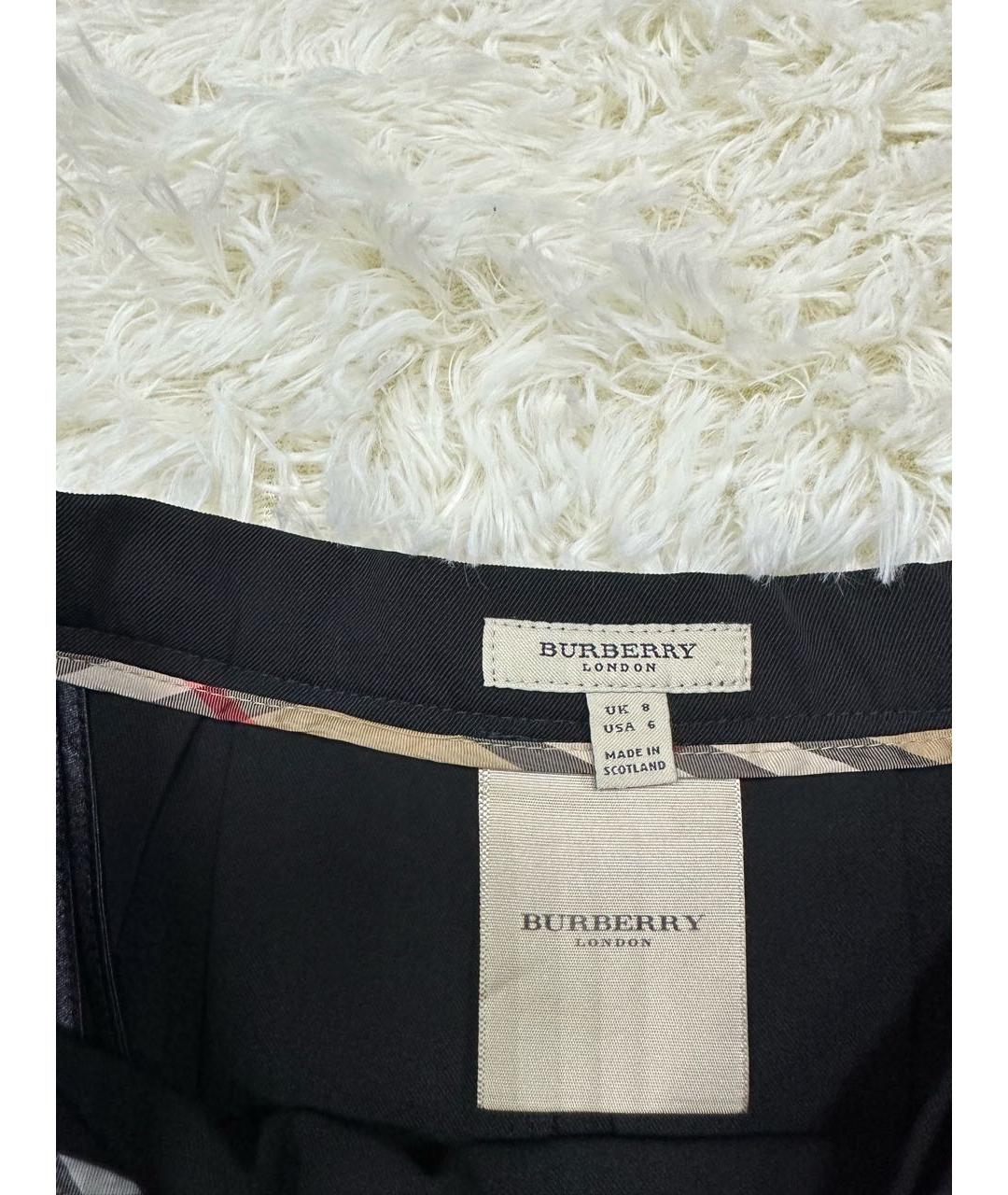 BURBERRY Черная юбка мини, фото 3