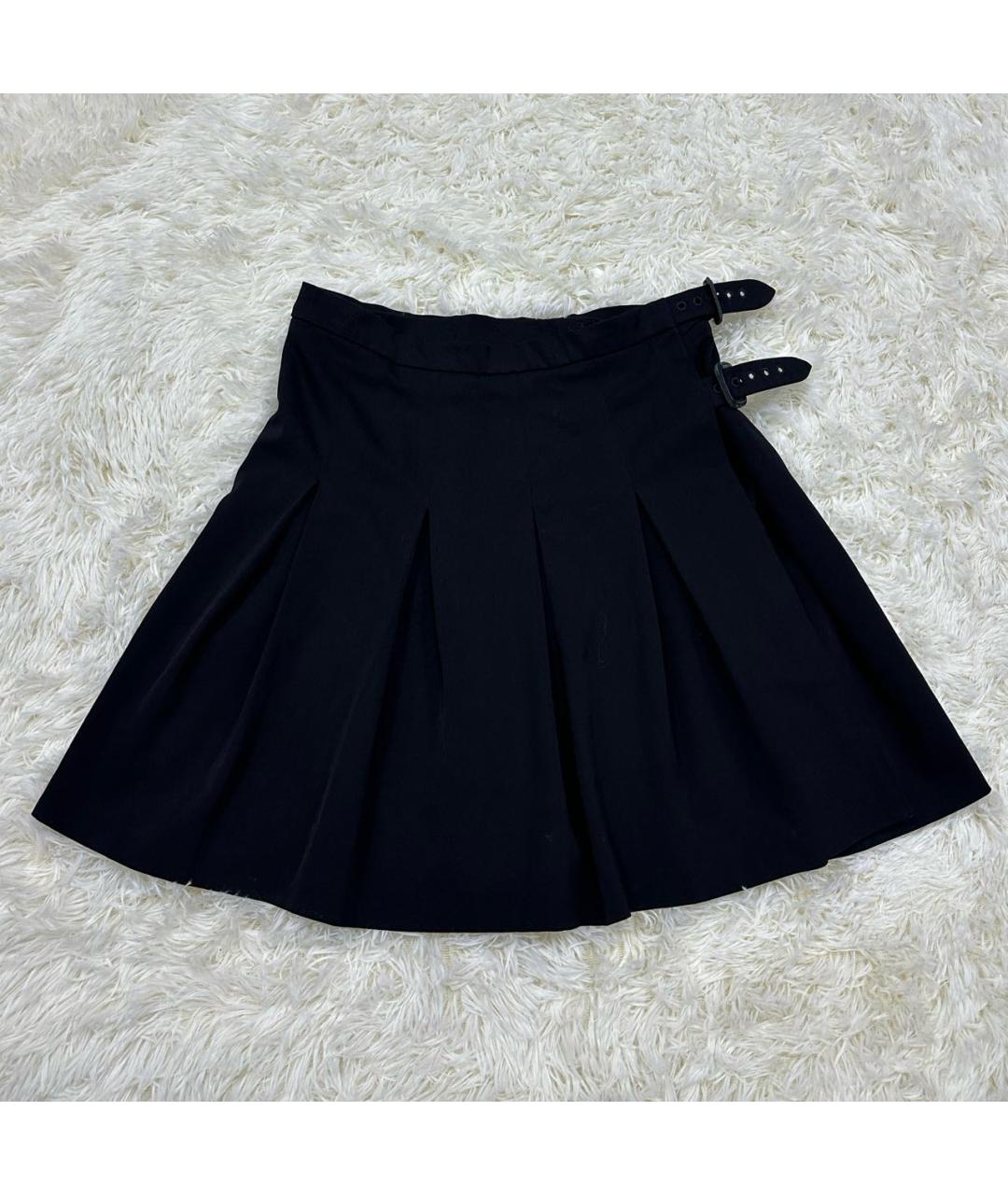 BURBERRY Черная юбка мини, фото 6