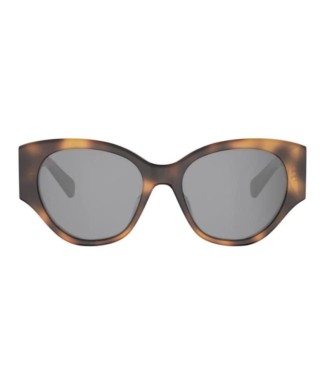 CELINE Коричневые пластиковые солнцезащитные очки, фото 2