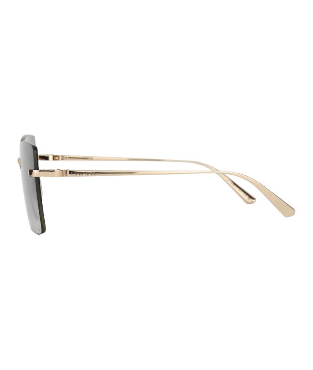 CHRISTIAN DIOR Золотые металлические солнцезащитные очки, фото 3
