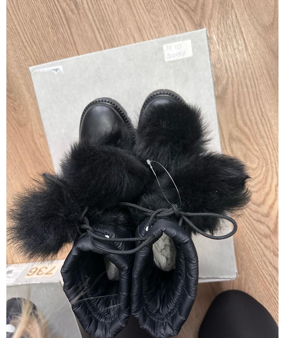 JIMMY CHOO Черные кожаные ботинки, фото 3