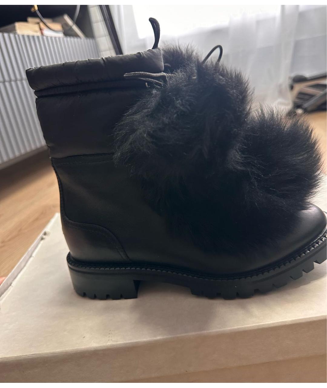 JIMMY CHOO Черные кожаные ботинки, фото 6