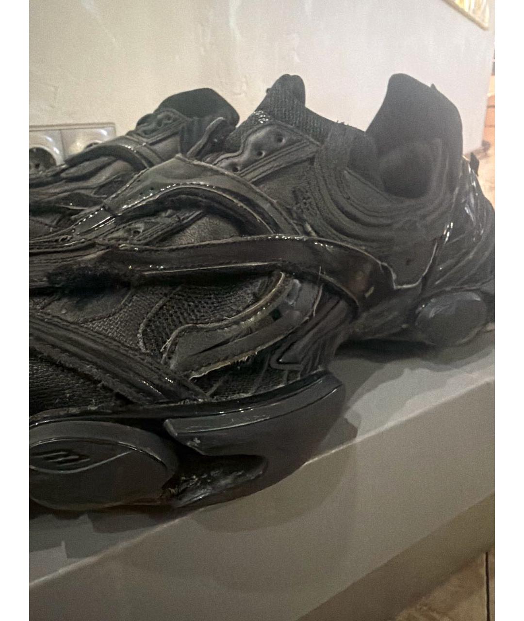 BALENCIAGA Черные текстильные низкие кроссовки / кеды, фото 6