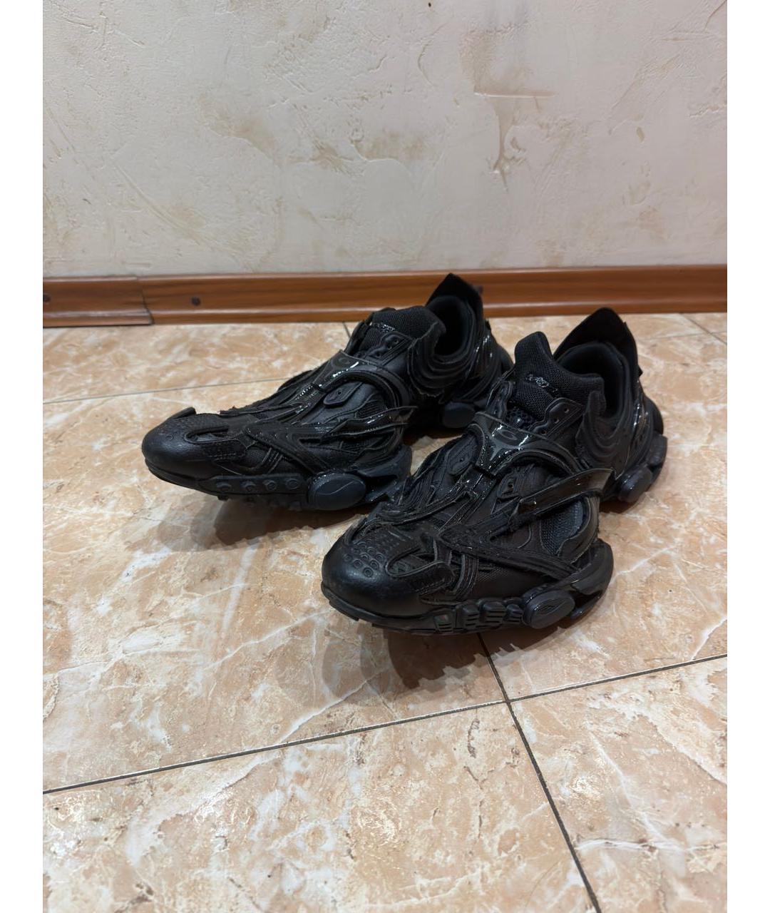 BALENCIAGA Черные текстильные низкие кроссовки / кеды, фото 2