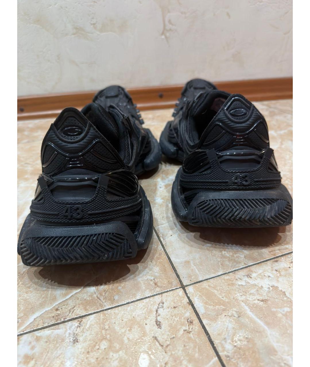 BALENCIAGA Черные текстильные низкие кроссовки / кеды, фото 3
