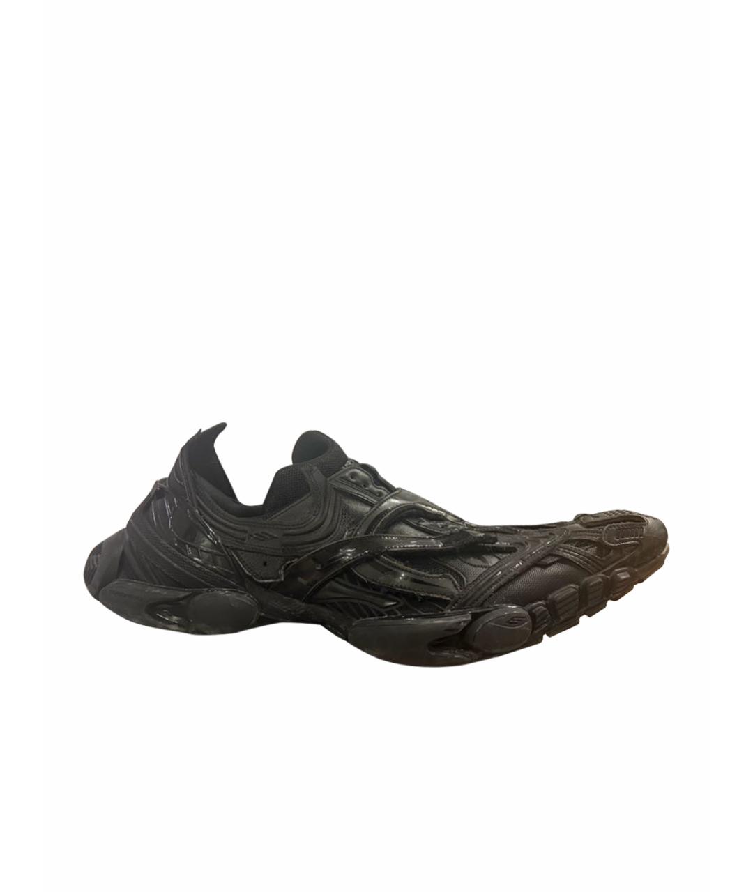 BALENCIAGA Черные текстильные низкие кроссовки / кеды, фото 1