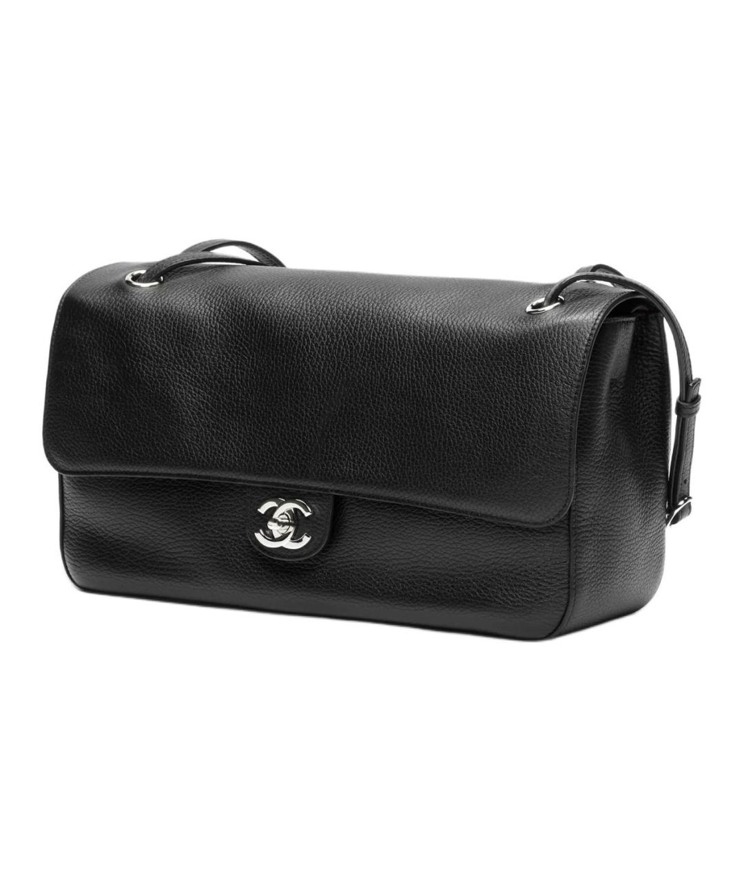 CHANEL Черная кожаная сумка через плечо, фото 2
