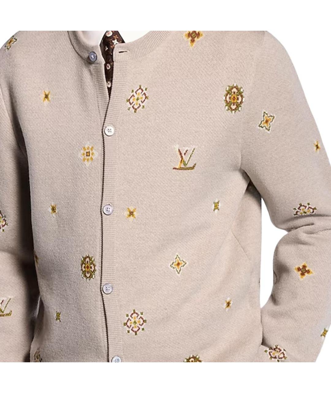 LOUIS VUITTON Бежевый кардиган, фото 4