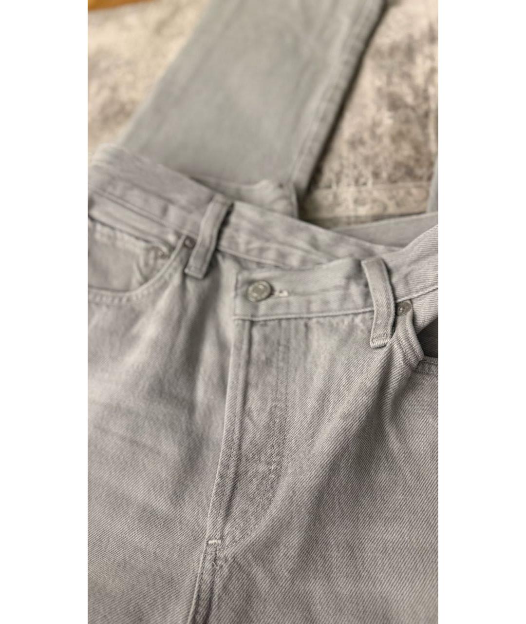 AGOLDE Серые хлопковые прямые джинсы, фото 4