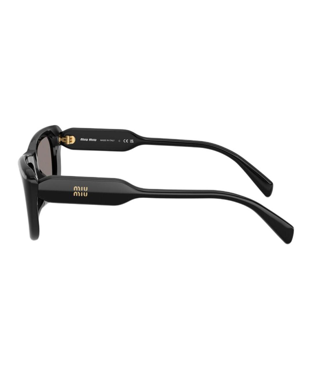 MIU MIU Черные пластиковые солнцезащитные очки, фото 2