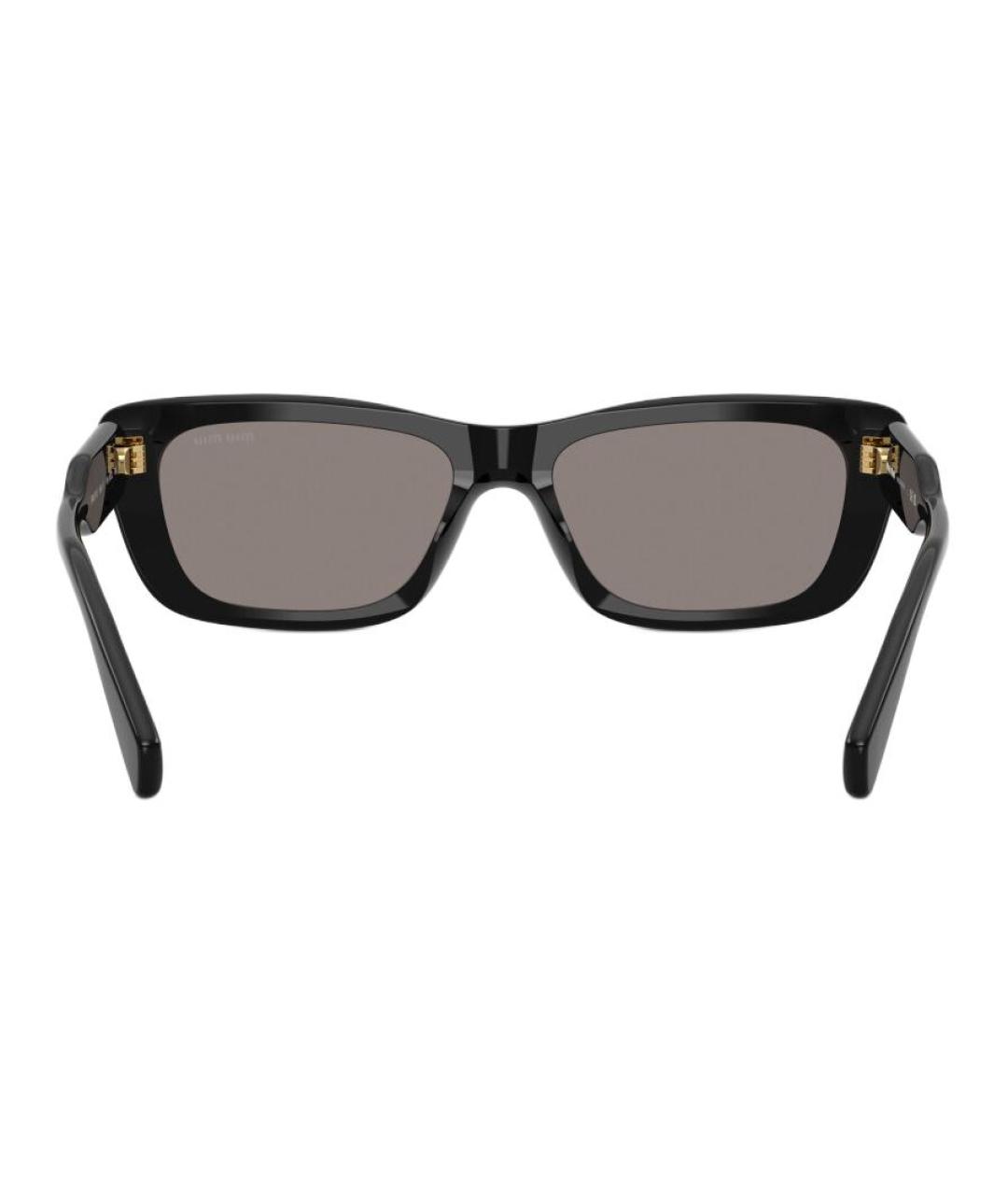 MIU MIU Черные пластиковые солнцезащитные очки, фото 3