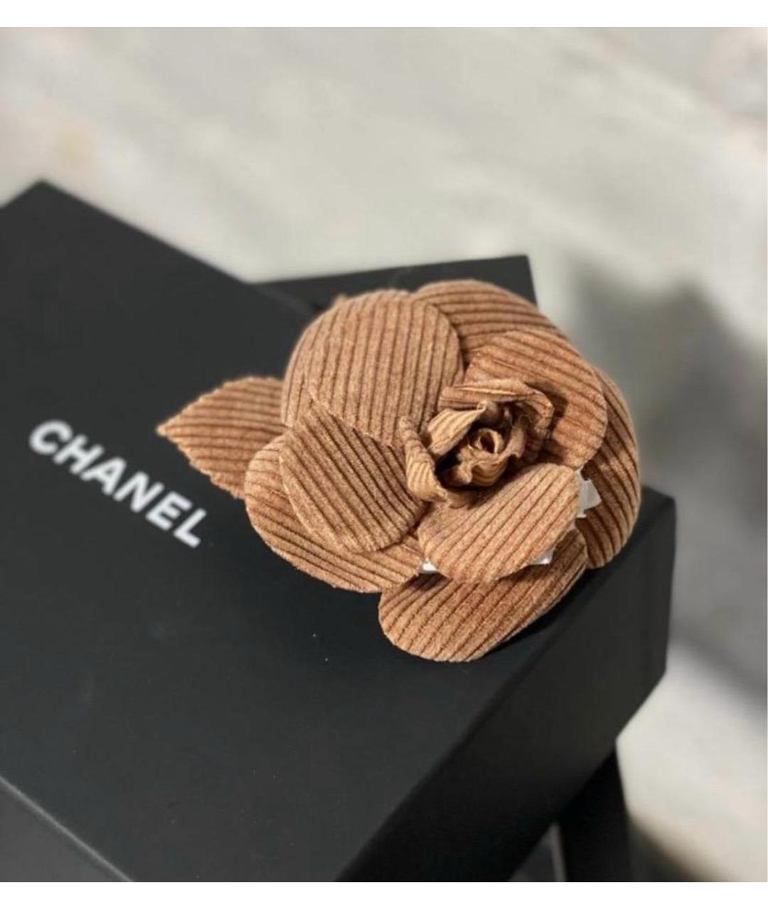 CHANEL Коричневая булавка / брошь, фото 2
