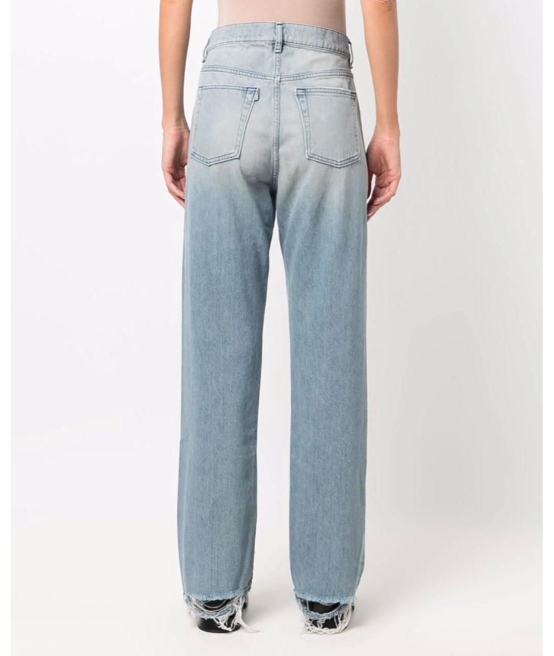 3X1 Голубые хлопковые прямые джинсы, фото 2