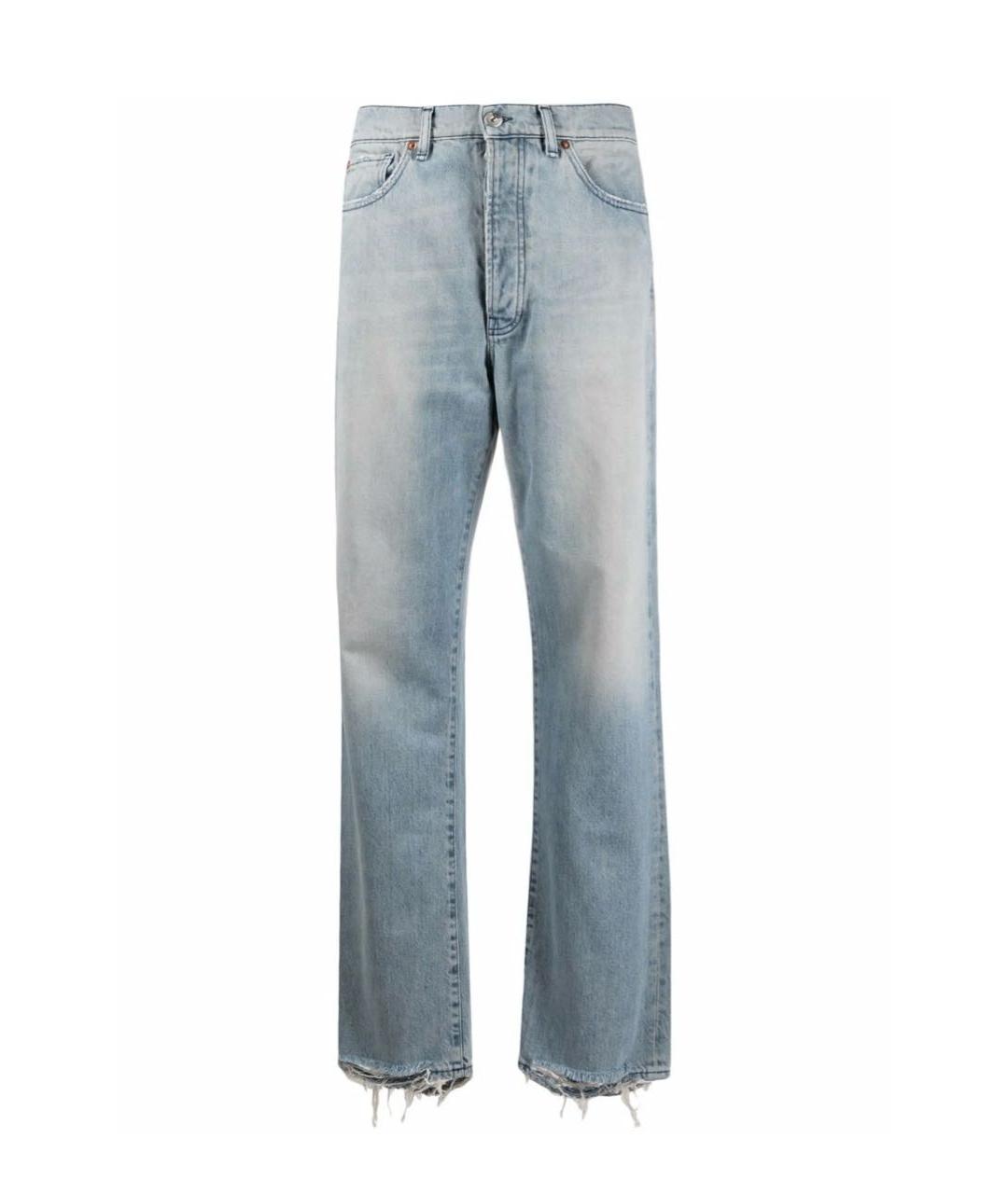 3X1 Голубые хлопковые прямые джинсы, фото 1