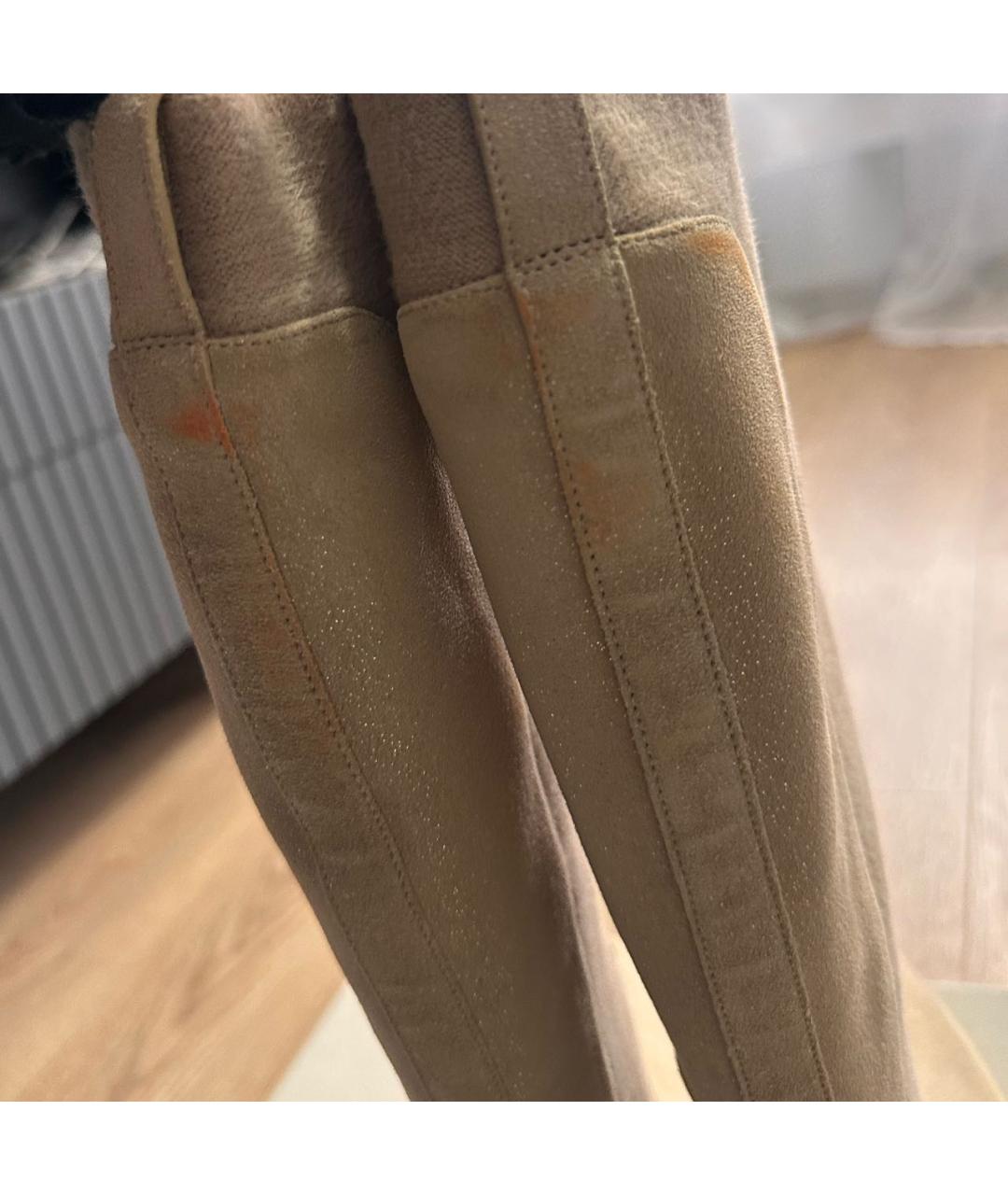 SANTONI Бежевые кожаные сапоги, фото 7