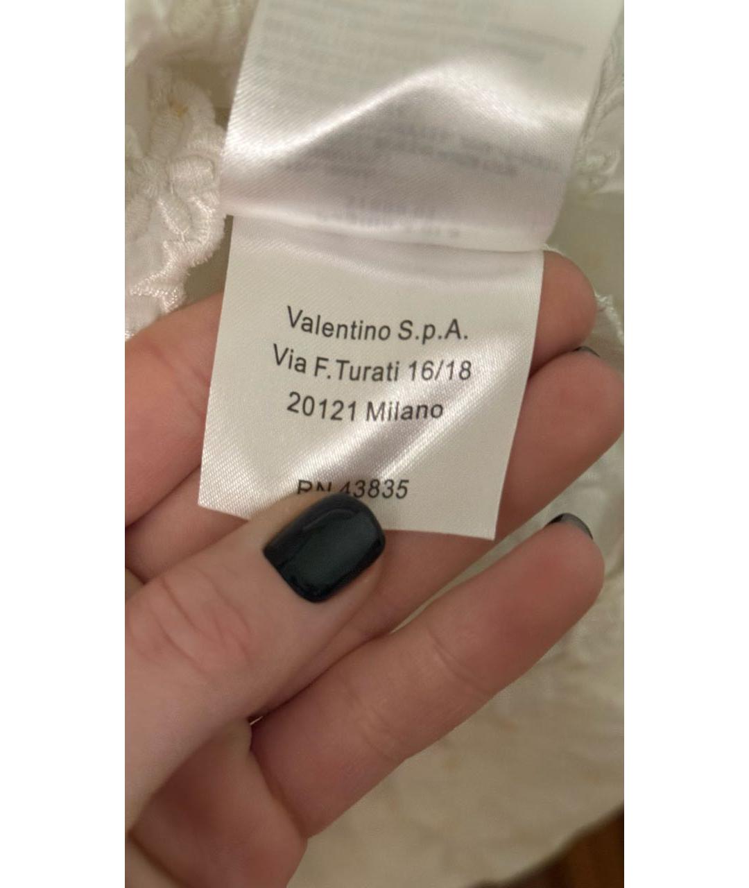 RED VALENTINO Белое хлопковое повседневное платье, фото 7