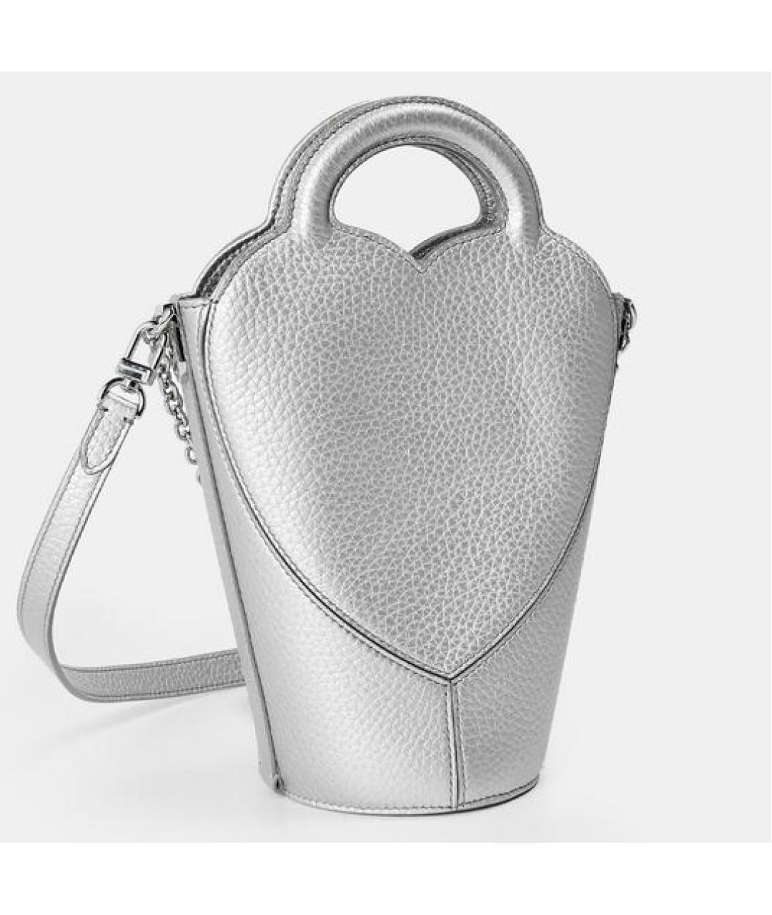 TIFFANY&CO Серебряная кожаная сумка через плечо, фото 2