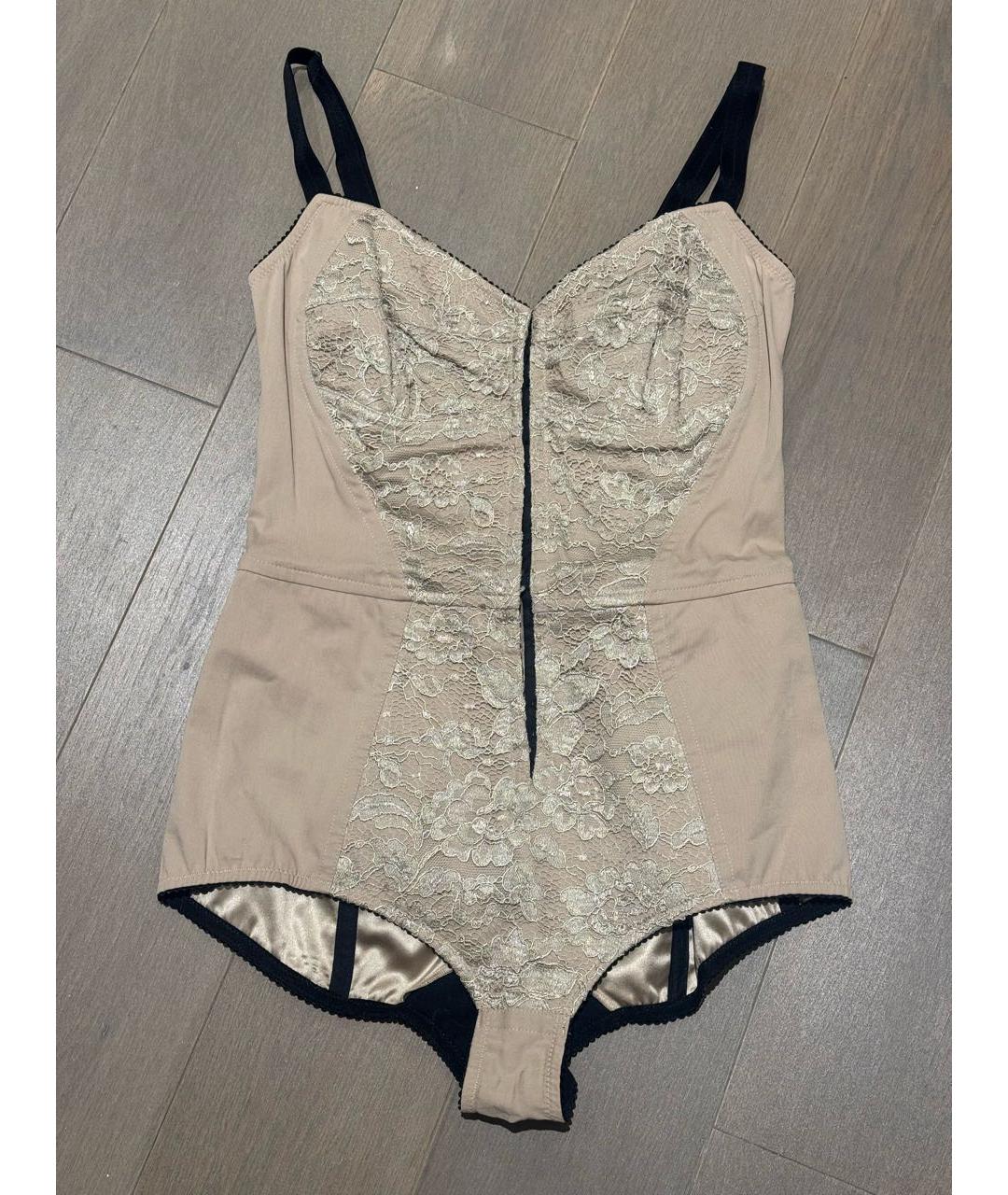 DOLCE&GABBANA Бежевый хлопковый корсет, фото 5