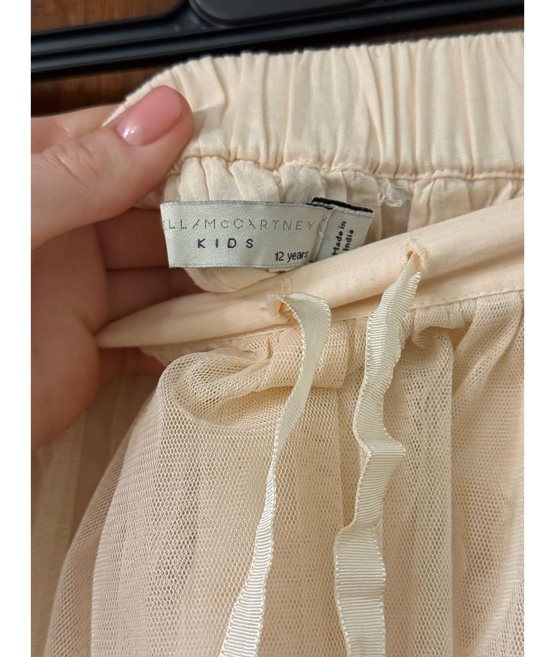 STELLA MCCARTNEY KIDS Бежевая хлопковая юбка, фото 3