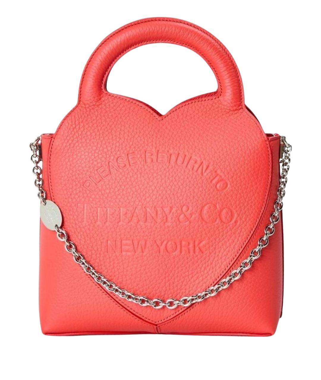 TIFFANY&CO Красная кожаная сумка через плечо, фото 1