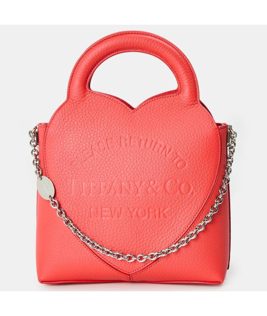 TIFFANY&CO Красная кожаная сумка через плечо, фото 6