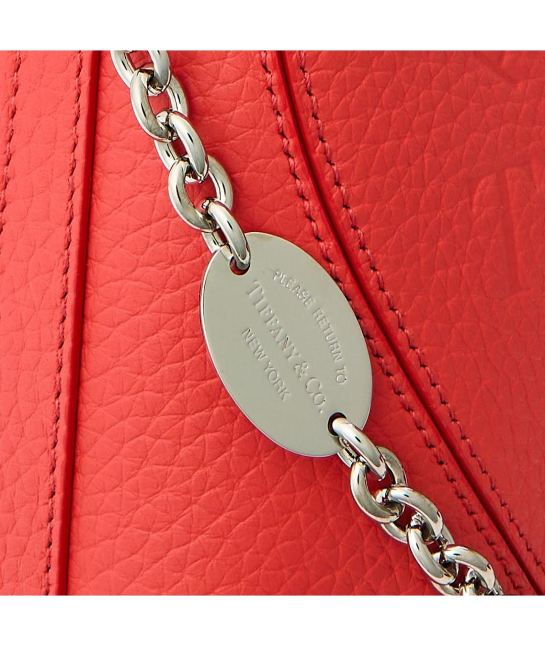 TIFFANY&CO Красная кожаная сумка через плечо, фото 5