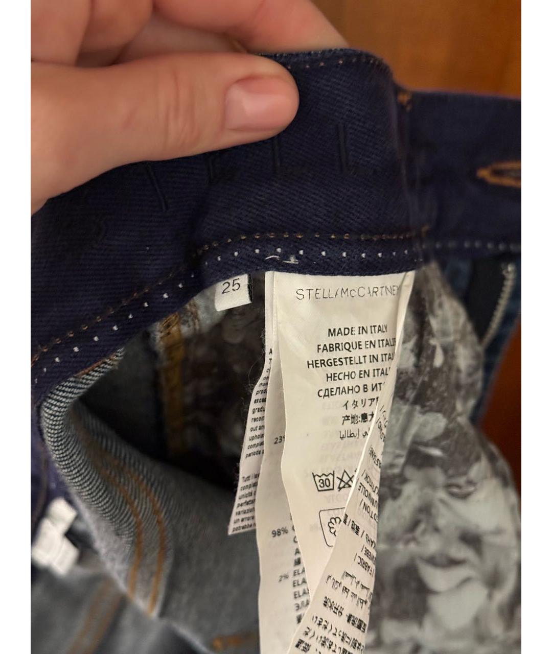 STELLA MCCARTNEY Синие хлопковые джинсы клеш, фото 4