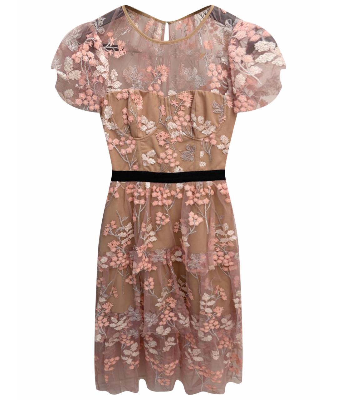 SELF-PORTRAIT Розовое коктейльное платье, фото 1