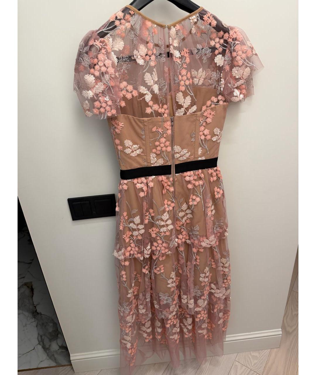 SELF-PORTRAIT Розовое коктейльное платье, фото 2