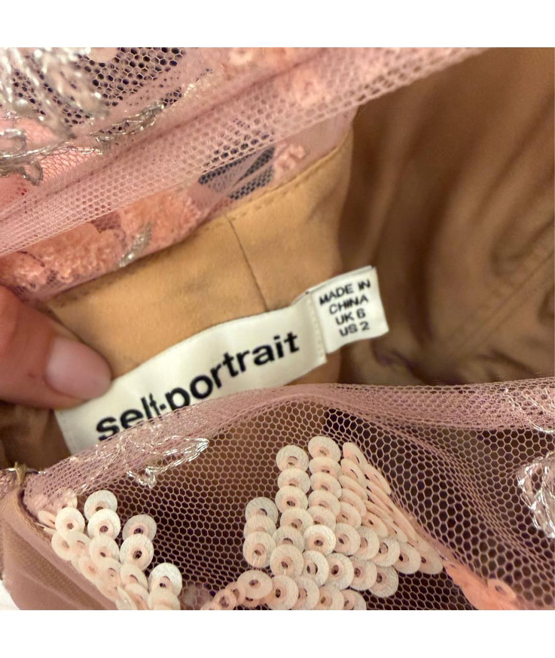 SELF-PORTRAIT Розовое коктейльное платье, фото 3