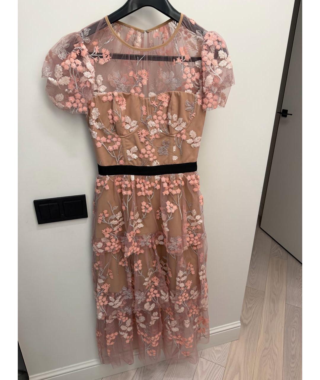 SELF-PORTRAIT Розовое коктейльное платье, фото 4