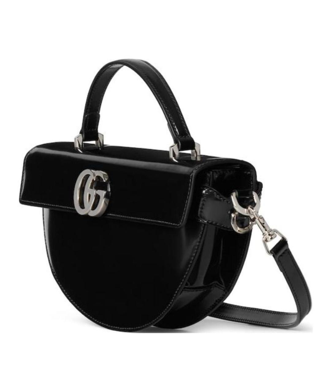 GUCCI Черная кожаная сумка через плечо, фото 2